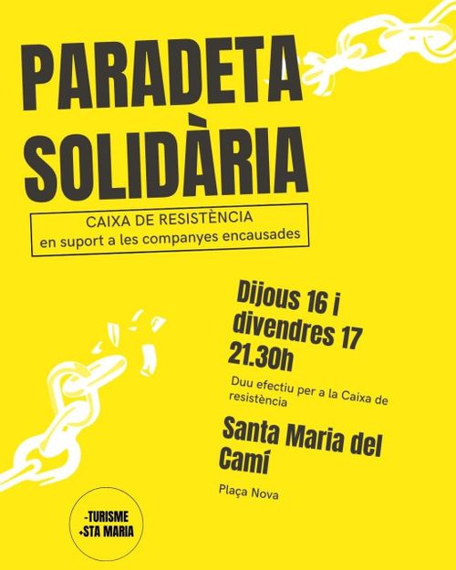 Paradeta solidària - Menys turisme, més vida