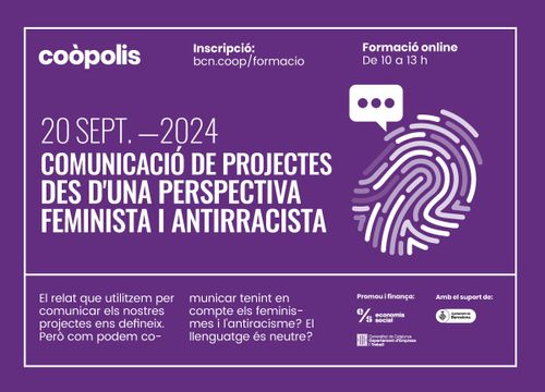 Comunicació de projectes des d'una perspectiva feminista i antirracista (coopolis bcn)