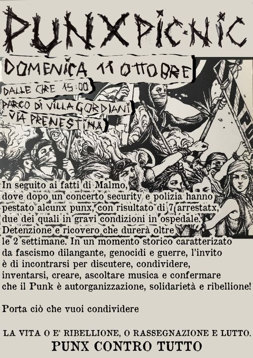 Punx pic-nic contro repressione e fascismo
