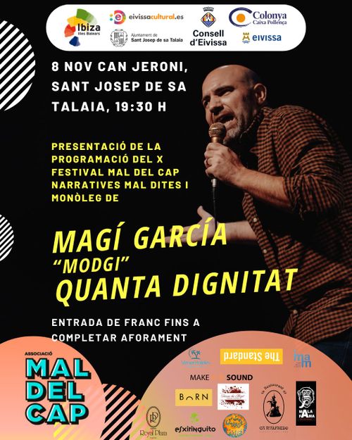 Presentació programa X Festival Mal del Cap i Monòleg de Modgi, “Cuànta dignitat”