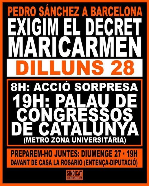 Concentració pel decret Maricarmen