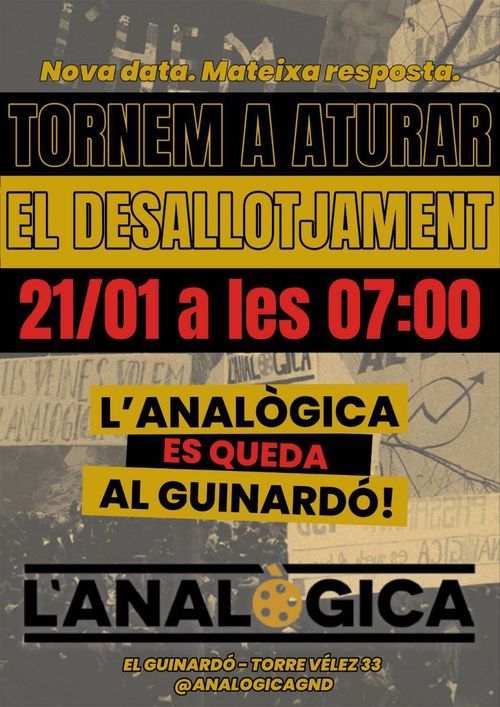 21 DE GENER A LES 7:00‼️ Defensem l'Analògica
