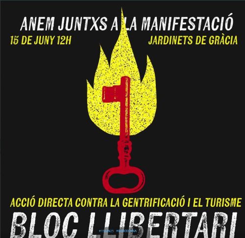 BLOC LLIBERTARI a la manifestació contra la gentrificació i el turisme