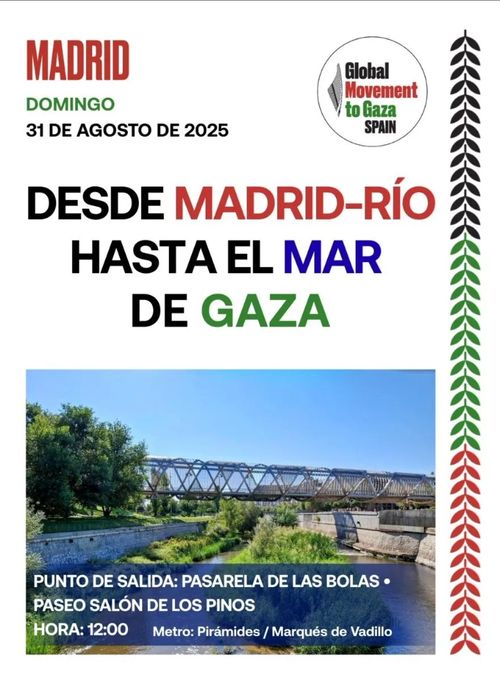 Acción de apoyo a la Global Sumud Flotilla