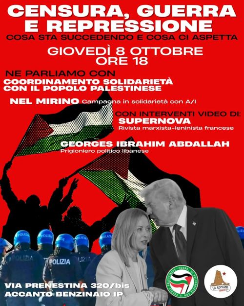 Incontro su Censura, Guerra e Repressione