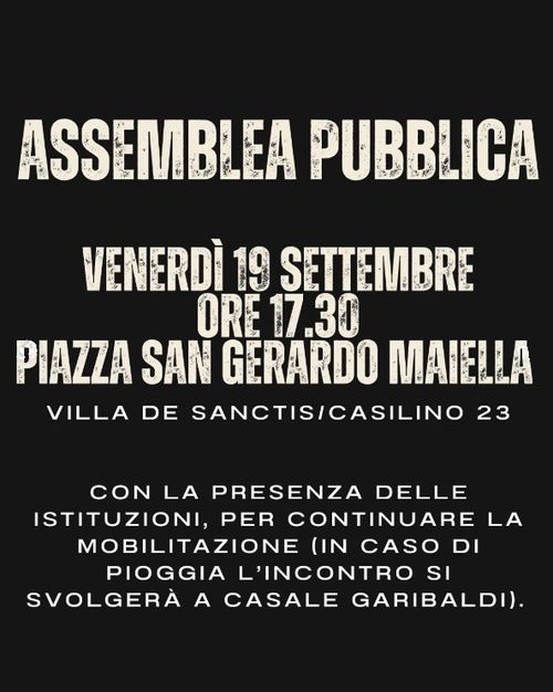 Assemblea Pubblica - sull'esplosione in Via dei Gordiani