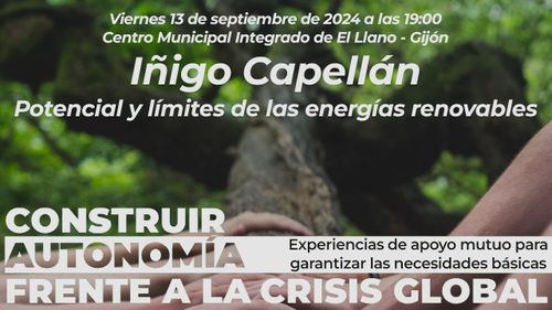  Iñigo Capellán. “Potencial y límites de las energías renovables”. 