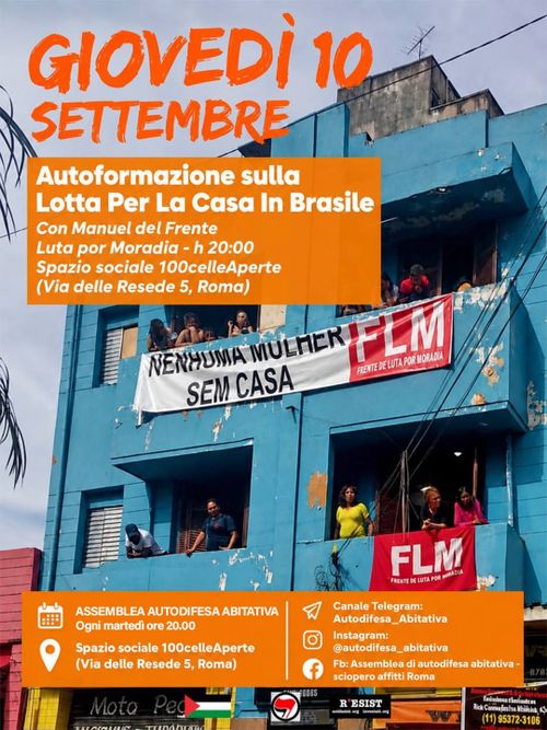 Autoformazione sulla Lotta per la casa in Brasile