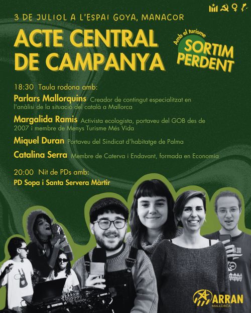 ACTE CENTRAL DE CAMPANYA AMB EL TURISME SORTIM PERDENT 