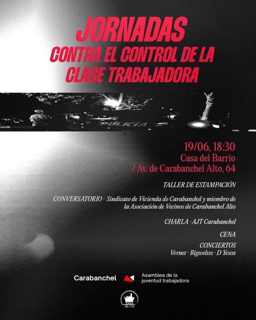 JORNADAS CONTRA EL CONTROL DE LA CLASE TRABAJADORA