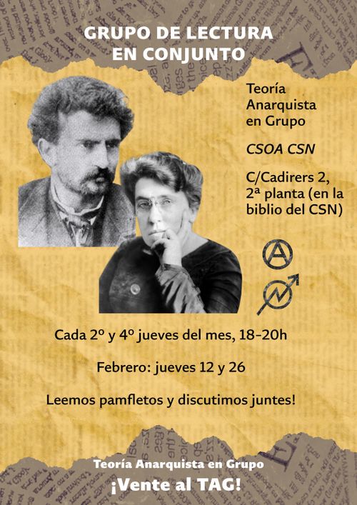 Grupo de lectura el TAG (teoría anarquista en grupo)