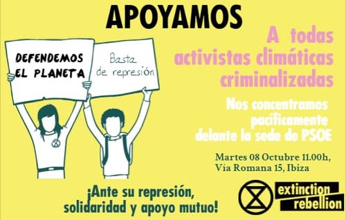 Apoyo activistas climáticas criminalizadas