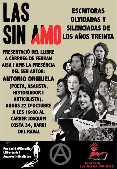 Presentación libro "Las Sin Amo" de Antonio Orihuela