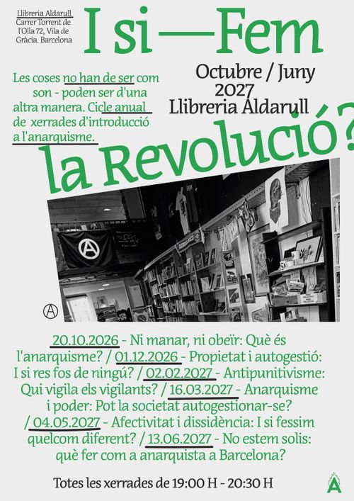 💥📚 Curs Introducció a l’anarquisme. I si fem la revolució?  📚💥