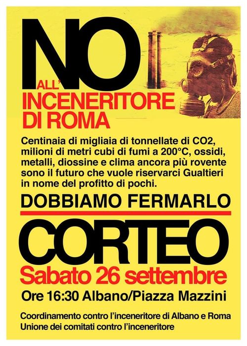 NO ALL'INCENERITORE DI ROMA