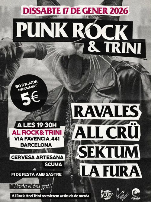 Punk Rock & Trini: Ravales + ALL CRÜ + Sektum + La Fura