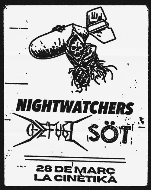 Concert de punk a La Cinètika: Nightwatchers, Söt i Defugi
