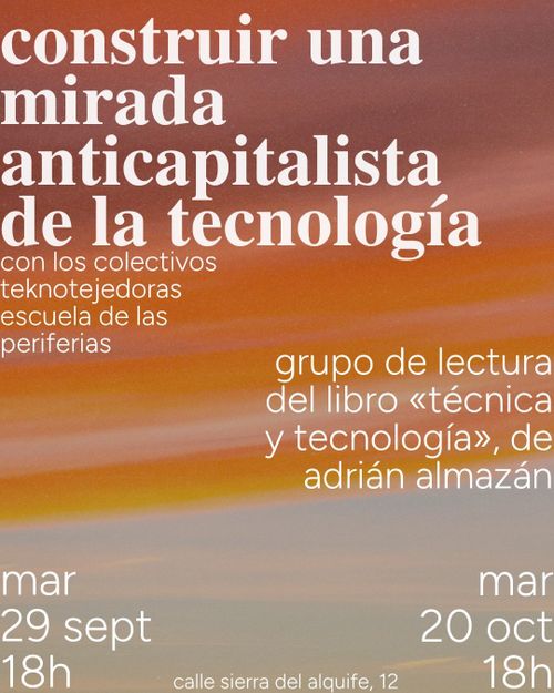 Grupo de lectura Técnica y tecnología de Adrián Almazán