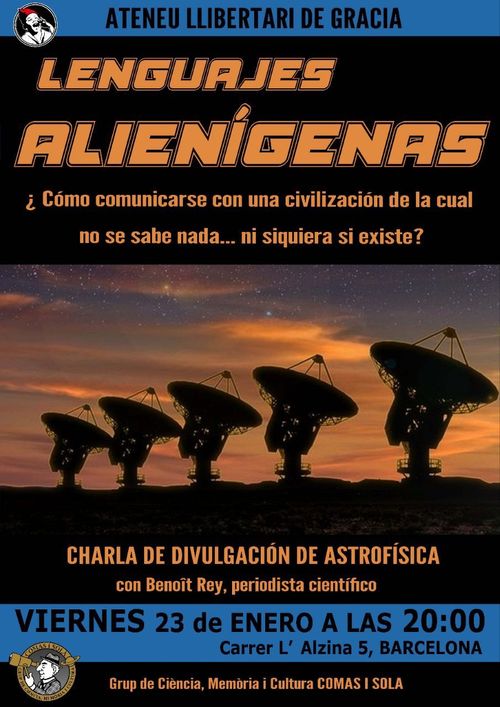 Charla de divulgación de astrofísica "Lenguajes alienígenas"