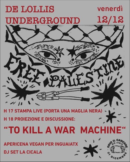 Evento RoR: Serigrafia Live e Proiezione "To Kill a War Machine" - DeLollis Underground