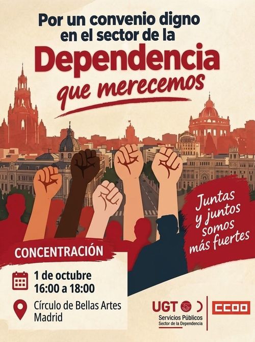 Manifestación para mejorar convenio de DEPENDENCIA