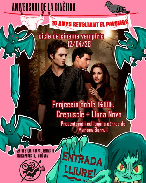 Sessió doble cinema vampirs: Crepuscle (2008) i Lluna Nova (2009) 