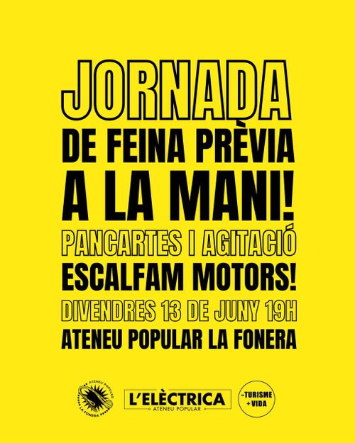 Jornada de feina prèvia a la manifestació
