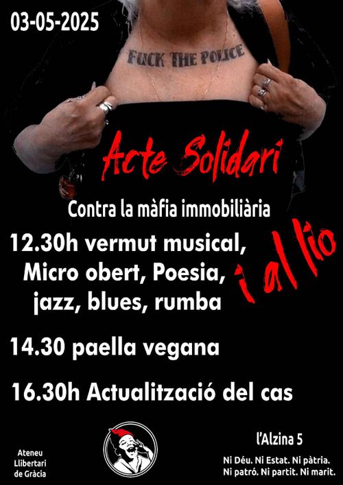 Acte Solidari contra màfia immobiliària