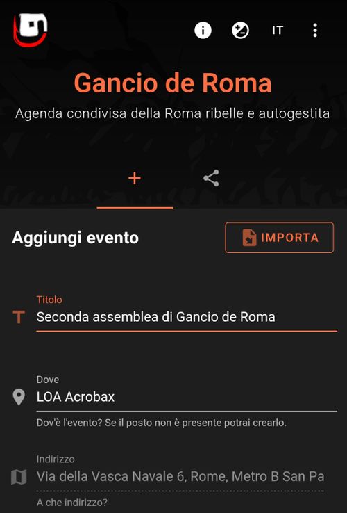 Seconda assemblea di Gancio de Roma