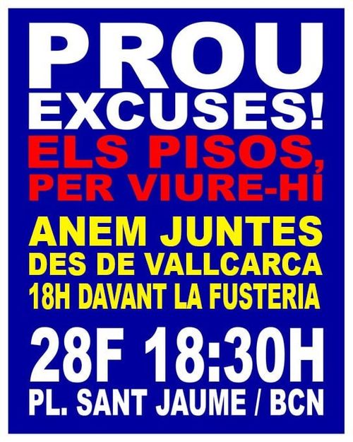 Columna Vallcarca per la manifestació d'habitatge