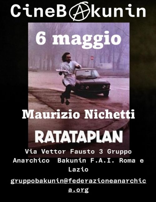 11:43 Mercoledì 6 maggio "Ratataplan" al Cineforum Bakunin