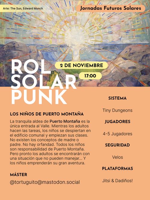 Jornadas Futuros Solares Rol Solarpunk Online