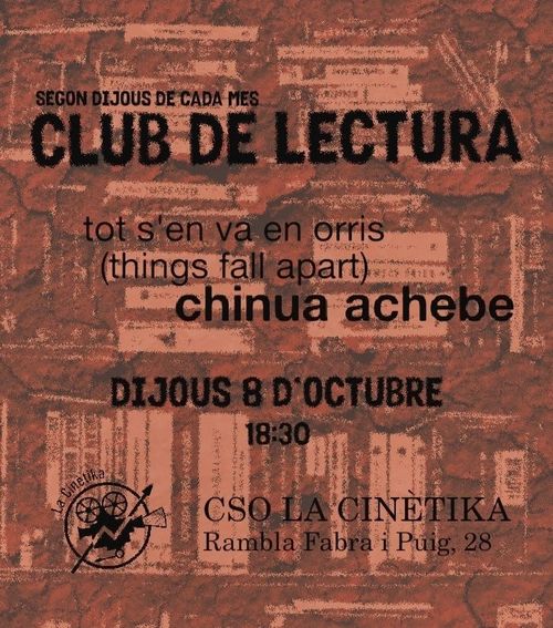 Club de lectura: Tot se’n va a n’orris de Chinua Achebe