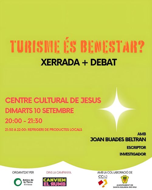 Turisme és benestar? Xerrada-debat amb Joan Buades Beltran