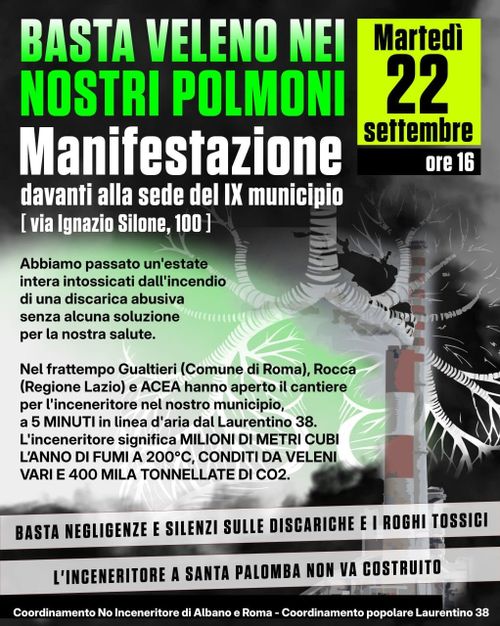Basta veleno nei nostri polmoni 